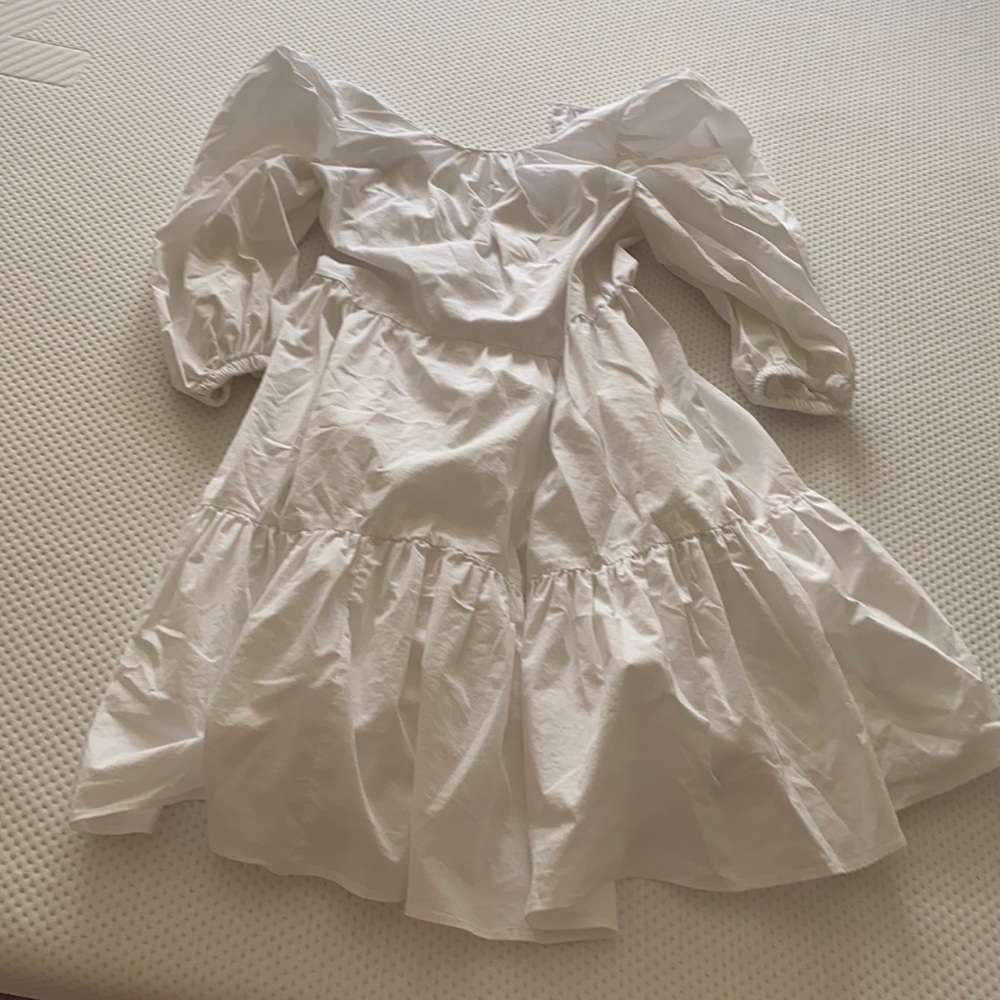 White ruffle dress